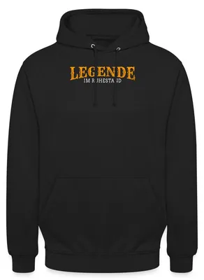 Produktbild von Spreadshirt Legende Im Ruhestand Uni Hoodie, XXL, Schwarz