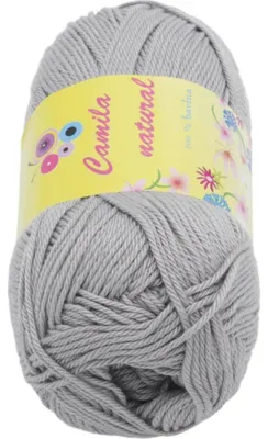 Obrázek produktu pro Příze CAMILA natural - 50 g, 125 m - Šedá