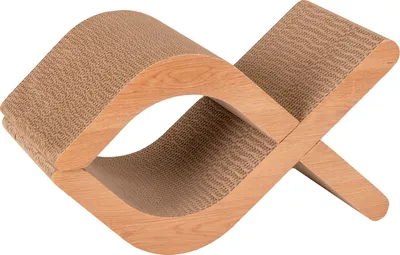 Image de Petsona Griffoir pour chats Griffoir naturel pour chats Aire de jeu Carton & tapis à griffer Pour chat Jouets pour chats Auto-activité, Naturel