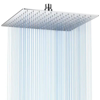 Immagine prodotto di Doccia a soffitto Regendusche, 8 pollici, acciaio inossidabile, quadrata, 20x20 cm, con ugelli anticalcare
