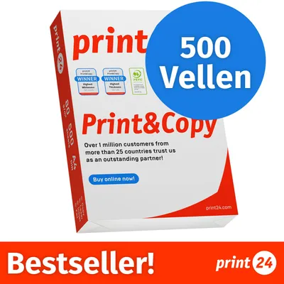 Productafbeelding van NIEUW: print24 Printerpapier Kopieerpapier 500 Vel 1 x 500 A4 Premium Extra Wit CIE 160 Testwinnaar PEFC-gecertificeerd