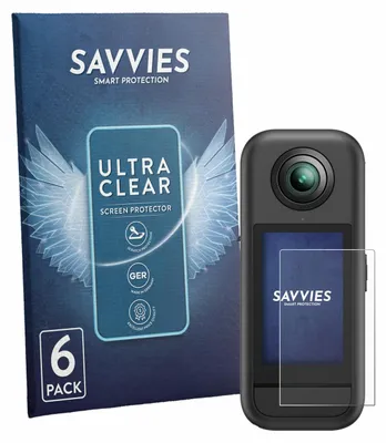 Produktbild von 6x Für Akaso 360 Schutzfolie Savvies Displayschutz Display Schutz Folie Klar Transparent