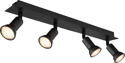Obrázok produktu pre GLOBO 57998-4, Čierna, Kov, IP20, I, GU10, LED