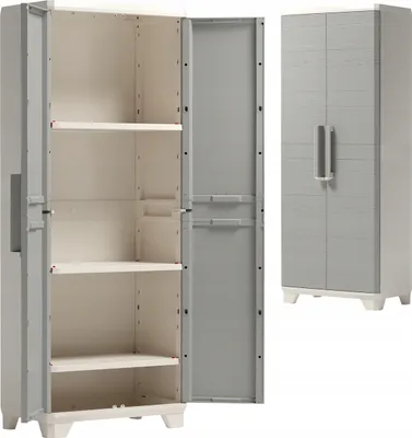 Zdjęcie produktu dla Deco4Home Szafa Gospodarcza | 3 Półki | Obciążenie Półki 15kg | Wood
