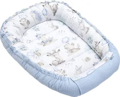 Produktbild von Babynest, Reisebett, Babynestchen, 100x60x15, Hirsch Igel Waffle