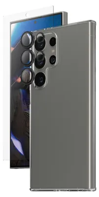 Zdjęcie produktu dla PanzerGlass SAFE. by ® 3-in-1 Bundle Samsung Galaxy S24 Ultra, Samsung, Samsung - Galaxy S24 Ultra, Aplikacja na sucho, Odporny na zadrapania, Odporny na wstrząsy, Przezroczysty, 1 szt.