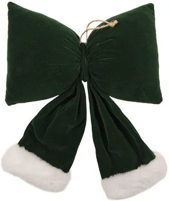 Immagine prodotto di Clayre & Eef 66564L Fiocco decorativo verde e bianco 28x10x40 cm