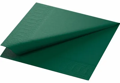 Image de Serviettes Duni vert chasseur 33x33cm 3 plis 250 pièces