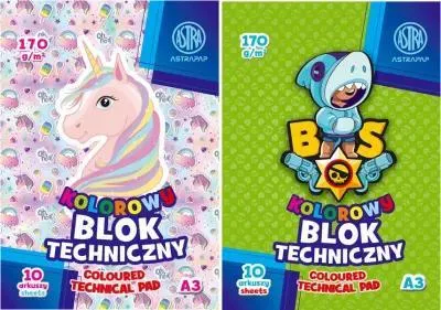 Zdjęcie produktu dla Kolorowe Arkusze ASTRAPAP A3 - Kreatywność w Każdym Detalu! 170g, 10 arkuszy w zestawie, idealne do twórczej zabawy i projektów artystycznych. Odkryj świat kolorów!