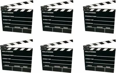 Produktbild von 6x Filmklappe Regieklappe Regie Film Hollywood Klappe Clapperboard 20x18cm
