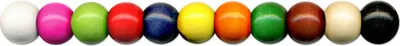 Produktbild von Holzperlen D: 8 mm bunt sort. 85 Stück, mit Lochbohrung