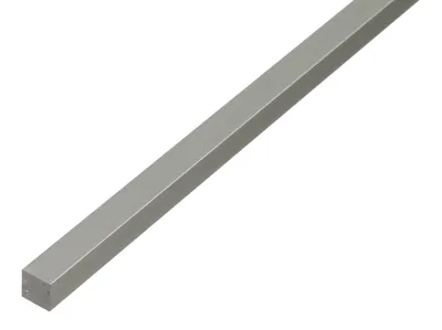 Image de Alberts 470296 Barre carrée, aluminium, naturel, 1000 x 12 x 12 mm