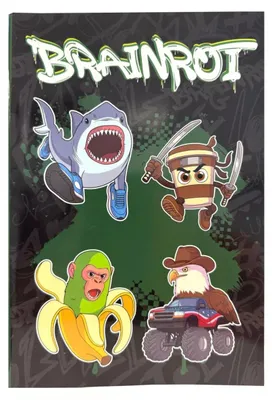 Produktbild von Brainrot Bananini B/5 liniertes Heft 40 Blatt