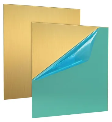 Produktbild von Set mit 2 Messingplatten für Bastelarbeiten (15 x 15 cm)