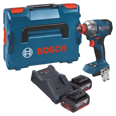 Image de Visseuse à chocs sans fil Bosch GDX 18V-285 Professional 18 V 285 Nm + 2 batteries 4,0 Ah + chargeur + L-Boxx
