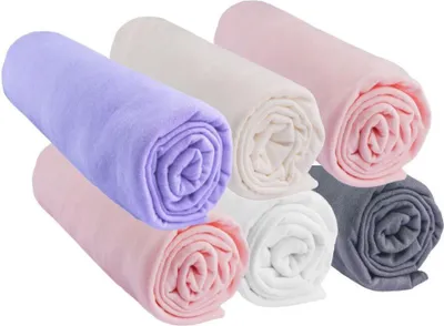 Obrázek produktu pro Sada 6 napínacích prostěradel 60x120 pro miminka, bavlna CANDY