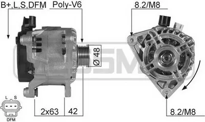 Produktbild von ERA 210196A Lichtmaschine Generator LiMa 80A 14V für FORD FOCUS (DAW, DBW) FOCUS Kombi (DNW) FOCUS Stufenheck (DFW) Focus Mk1 Kasten / Kombi (DNW)
