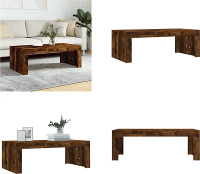 Produktbild von vidaXL Couchtisch Räuchereiche 102x50x36 cm Holzwerkstoff - Couchtisch - Couchtische - Beistelltisch - Sofatisch