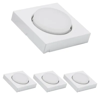 Imagen del producto de MILI, juego de 3 luces de techo empotrables, 7W, casquillo GX53, 4000K (luz de día), 230V, 520 lúmenes, color blanco