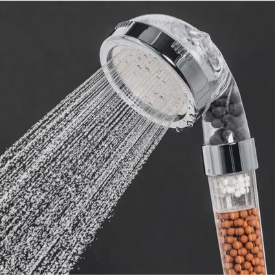 Produktbild von 4x EASYmaxx Wellness Duschkopf Mineralperlen Handbrause Hochdruck Wassersparend