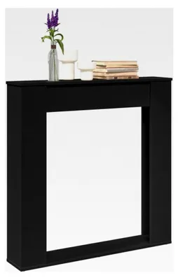 Produktbild von Kaminumrandung schwarz 100x20x100cm Holzwerkstoff
