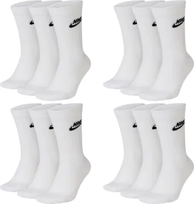 Produktbild von 6 Paar NIKE DX5025 Essential CREW Socken Damen, Herren, Unisex Sportsocken - Farbe: weiß - Größe: 42-46