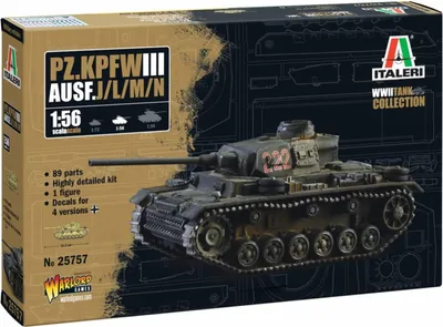 Zdjęcie produktu dla Model Kit czołg 25757 - Pz. Kpfw. III Ausf. J//L/M/N (1:56)