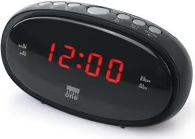 Image de New-One | CR100 | Fonction alarme | Noir | Horloge avec radio