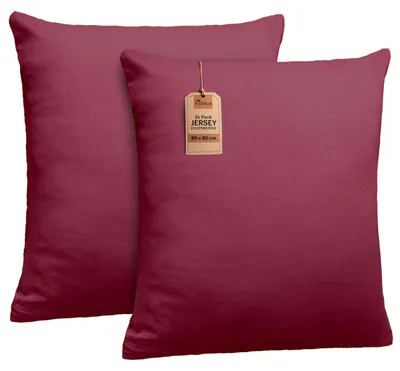 Obrázek produktu pro sada 2 povlaků na polštáře ze 100% bavlny 80x80 cm Bordeaux červená