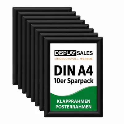 Klapprahmen A4 SNAPIT 10er Set Schwarz Posterrahmen
