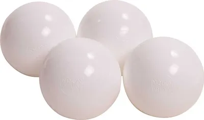 Obrázok produktu pre MeowBaby plastové loptičky do kúpeľa 7 cm, detské plastové loptičky na hranie, 50 kusov: biela