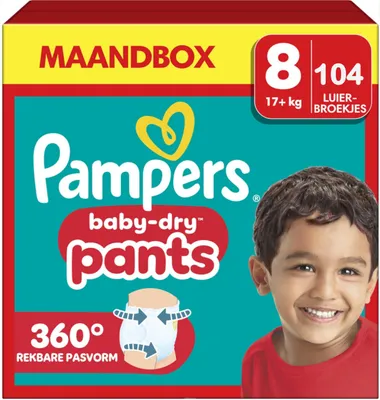 Zdjęcie produktu dla Pampers Baby-Dry Pants rozmiar 8 - 104 Pieluchomajtki - 17 kg+