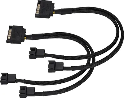 Produktbild von SATA 15Pin auf 2*4Pin Kühlung Lüfter Stromadapter Kabel 2 Wege Konverter 22AWG Kabel
