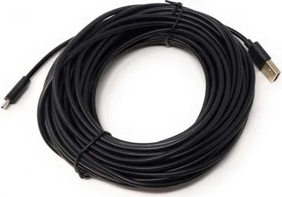 Produktbild von SYSTEM-S USB 2.0 Kabel 13 m Micro B Stecker zu Typ A Stecker in Schwarz