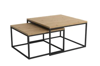 Zdjęcie produktu dla Stolik kawowy Stolik boczny Design stolik do salonu Stoliki podwójny zestaw 2x stolik kawowy
