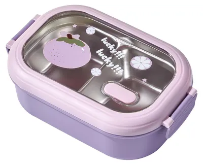 Image de Solidchoice - Boîte à lunch en acier inoxydable avec 2 compartiments