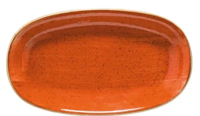 Image de Plat gourmet Aura Terracotta ovale 24 x 14 cm - 12 pièces