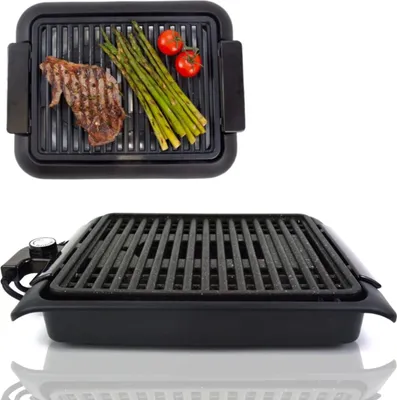 Produktbild von Starlyf® Smokefree Grill -Tischgrill mit 1250 Watt, abnehmbares Thermostat, Steinbeschichtung, Spülmaschinenfest