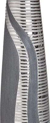 Produktbild von Unyqoos® Kegelvase 'Sevilla' – moderne dekorative Bodenvase aus Keramik, anthrazit/silber, Höhe 49 cm