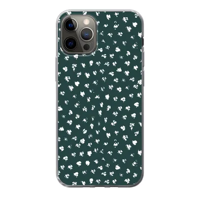 Produktbild von MuchoWow® Handyhülle Schutzhülle Hülle für iPhone 13 Pro Polka dots - Weiß - Grün Silikon Softcase Handy Hülle - Handy-Tasche