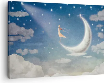 Produktbild von Bild auf Leinwand - Leinwandbild - himmel stern - 70x50cm - Wand Bild - Wanddeko - Wandbilder - Leinwanddruck - Bilder - Kunstdruck - Wanddekoration - Leinwand bilder - Wandkunst - AA70x50-3778