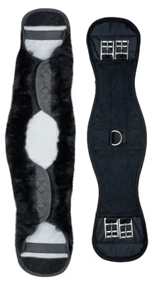 Produktbild von Waldhausen Sattelgurt Kurzgurt Lammfell schwarz, Größe:55 cm