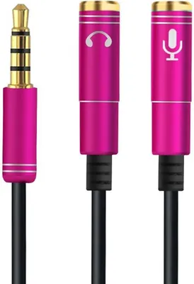 Immagine prodotto di 2 su 1 Splitter audio a Y per cuffie da 3,5 mm
