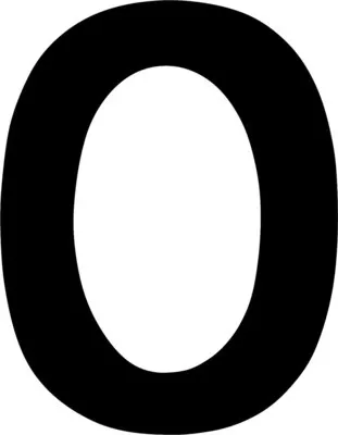 Produktbild von Klebeziffer "0" schwarz 35 mm