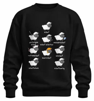 Imagen del producto de Sudadera o jersey uni con motivos divertidos de ovejas, juegos de palabras y humor animal, diseño de granja, color , talla 3XL