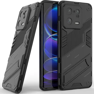 Produktbild von Armor Hülle für Xiaomi 13 Pro, Hybrid PC TPU Bumper Stoßfestes Schutzhülle mit Standfunktion Schwarz