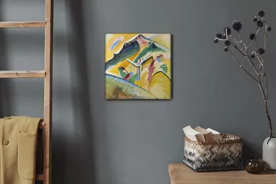 Produktbild von Coloray Hodiny Unikátní 30x30 cm  Tiché hodiny Pro obývací pokoj a kuchyň Nástěnné hodiny Plátno Bílé ručičky hodin - Podzimní krajina