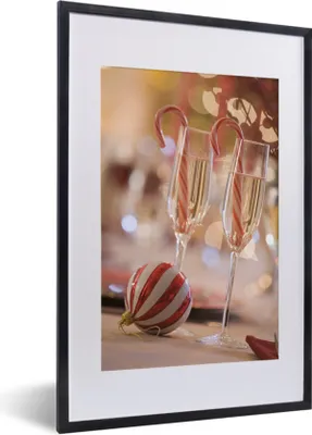 Produktbild von MuchoWow® MuchoWow® Gerahmtes Poster Weihnachten - Weihnachtsschmuck 40x60 cm - Poster mit zchwarzem Bilderrahmen - Poster in Rahmen