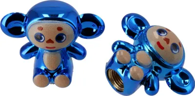 Produktbild von Set: 2x Ventilkappe "Äffchen", Blau