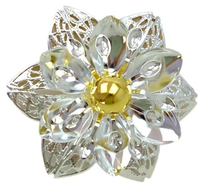 Metallblumen, 5 Stück, silber, Wanddekoration, Eisenblumen